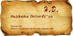 Hajduska Doloróza névjegykártya